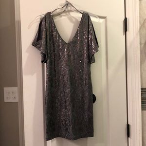 As U Wish NWT Gray sequin dress, Small